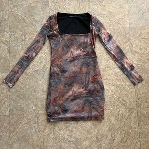 Renaissance bodycon square neck minidress